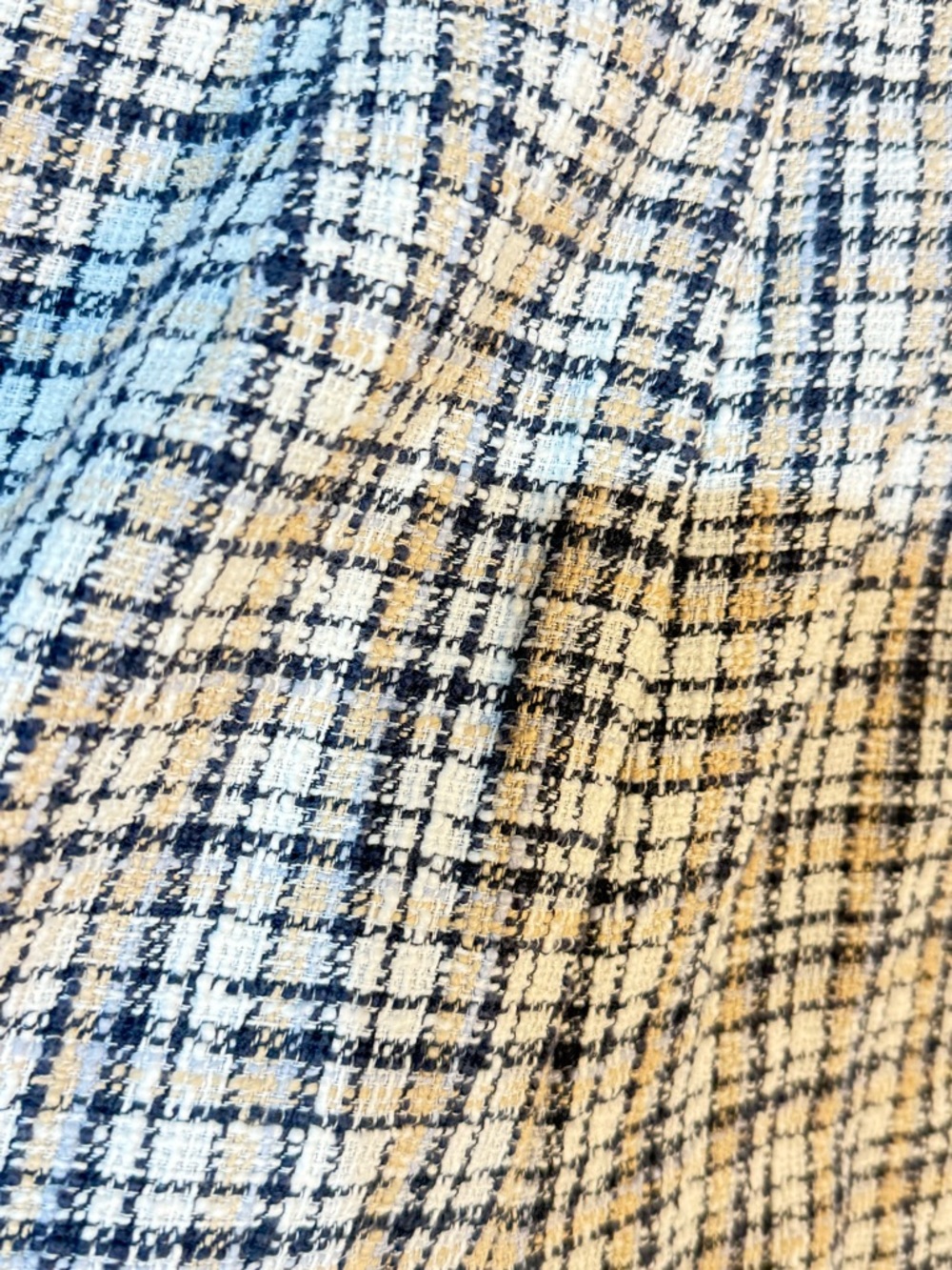 Abercrombie & Fitch Blue and Cream Tweed mini skort skirt size XS - Picture 5 of 7